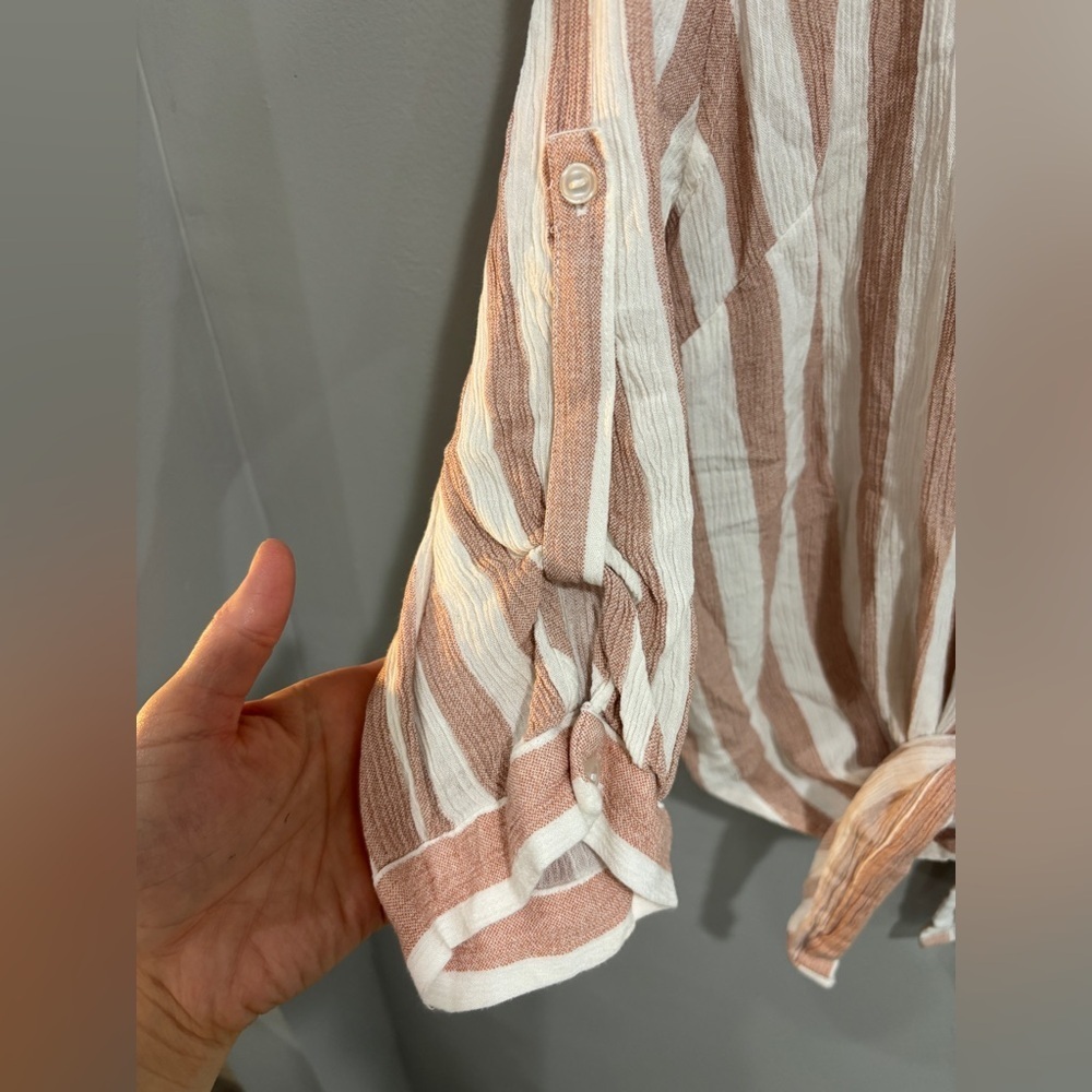 Pink Striped Button Down Shirt - Picture 7 of 10